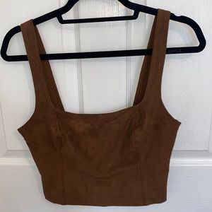 Abercrombie Small Brown Suede Tank